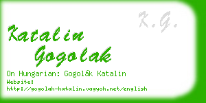 katalin gogolak business card