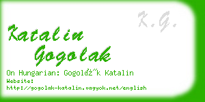 katalin gogolak business card